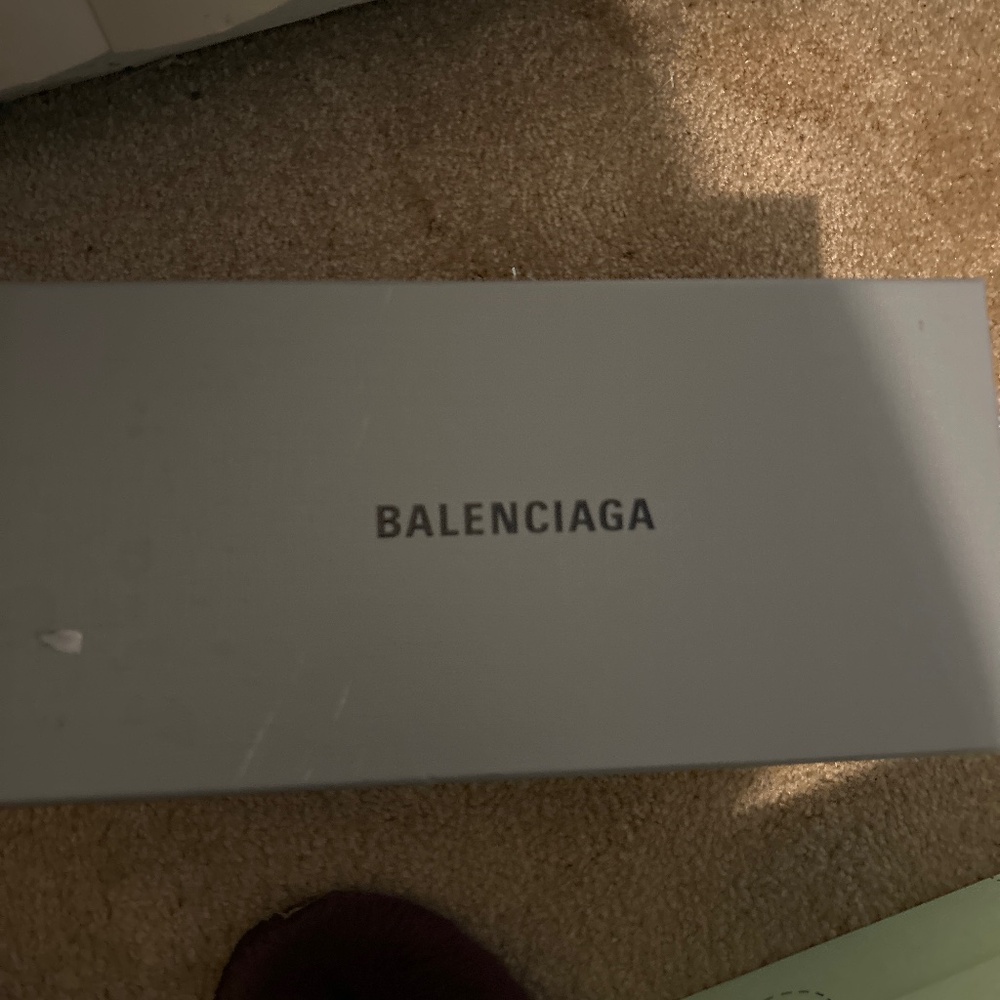 Balenciaga fur slides